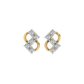 18k Yellow Gold and Diamond Stud with gold weight of 1.58gm
